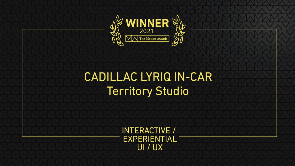 Interactive Experiential »UI UX Winner - Cadillac LYRIQ in-car UI UX