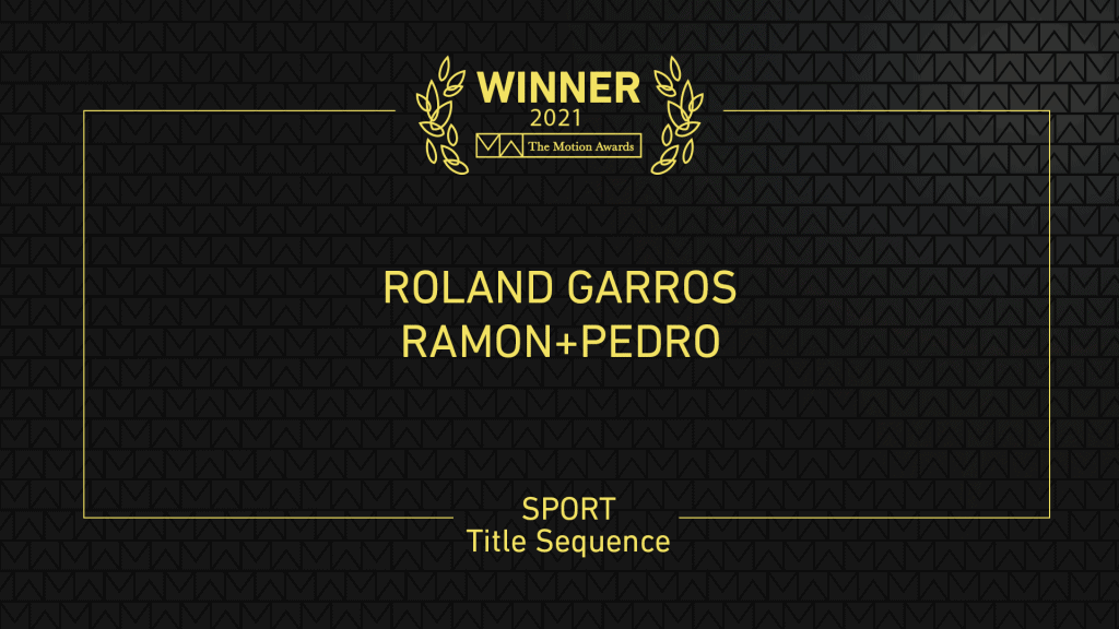 Sports »Title Sequence Winner - Ramon+Pedro - Roland Garros